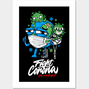 Fight Corona Viruses Posters and Art